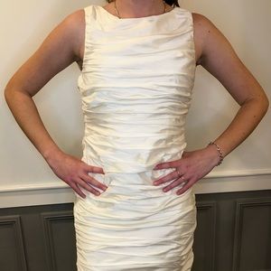 Calvin Klein NWT Rouched Dress Ivory Size 6